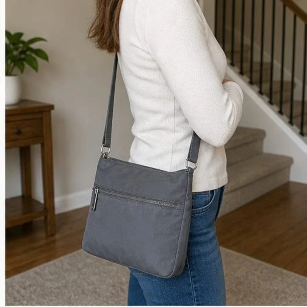 Sand Nylon Crossbody Bag